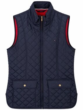 Tommy Hilfiger Quilted Vest Navy Blue Women’s Size M – Classic Lightweight